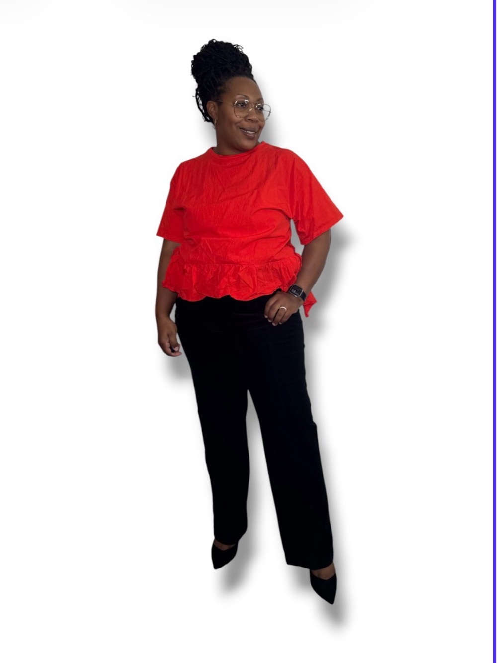 Knox Rose Trousers High Rise Corduroy Straight Leg